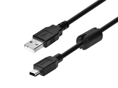 Monoprice USB-A to Mini-B 2.0 Cable - 5-Pin, 28/24AWG, Black, 6ft