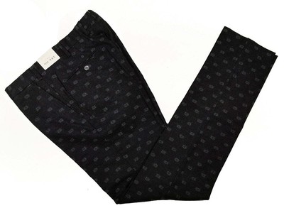 LBM 1911 Trousers 36, Charcoal with soft white pattern Flat front Tailored fit W