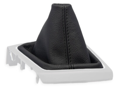 FOR HYUNDAI i20 GB 2014-2020 GEAR SHIFT BOOT GAITER LEATHER STITCHING BLACK