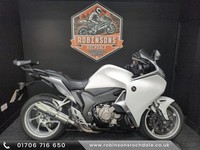 2011 Honda VFR1200 DCT in white with low mileage.