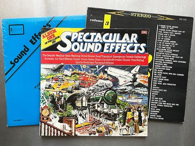 3 Sound Effects Vinyl LPs. 2 NM, 1 Sealed/Mint. 2 Mono, 1 Stereo. 1 Brit Import.