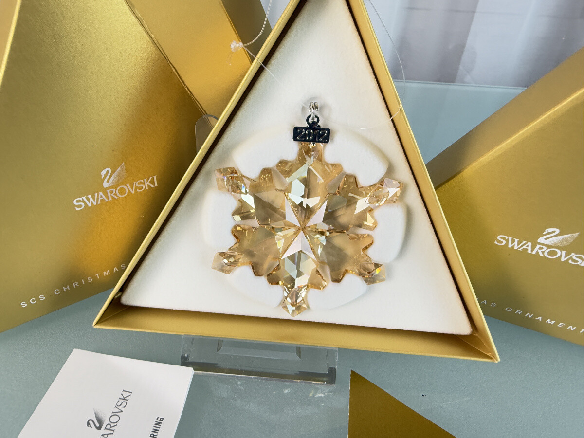 Swarovski Figur 1139970 Weihnachtsstern 2012 Gold Gro. Top Zustand | eBay