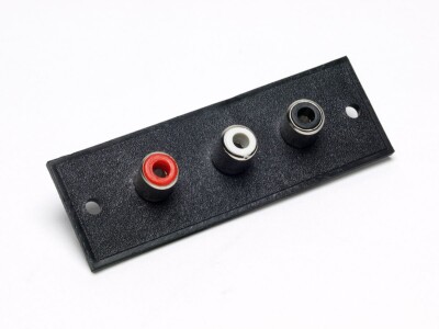 2 pcs Panel Mount 3 Way RCA Female Jack Audio Coaxial Connector Socket TV Stereo