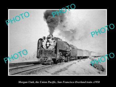8x6 HISTORIC PHOTO MORGAN UTAH UNION PACIFIC S/F OVERLAND TRAIN c1950