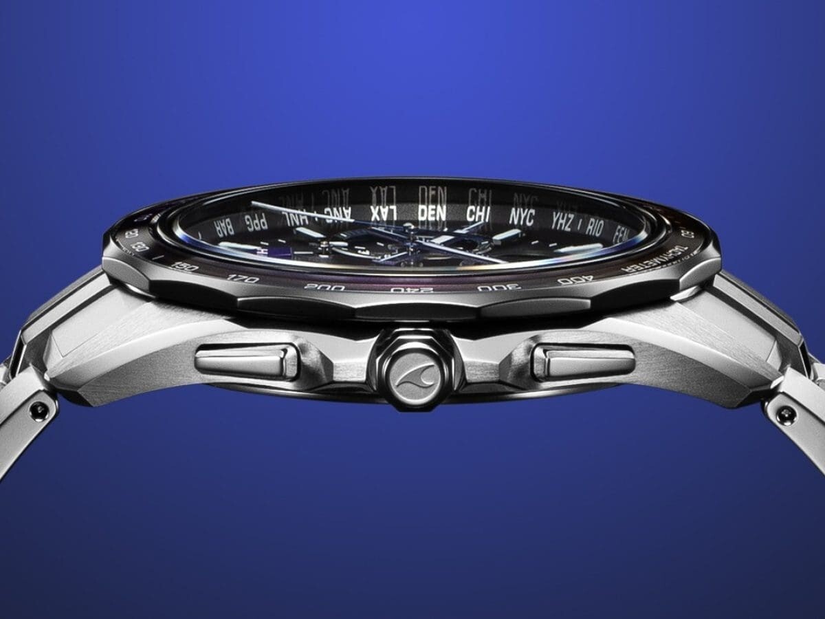 Pre-owned Casio Oceanus Ocw-s7000c-2ajf Manta S7000 Series Solar Watch Limited Titanium