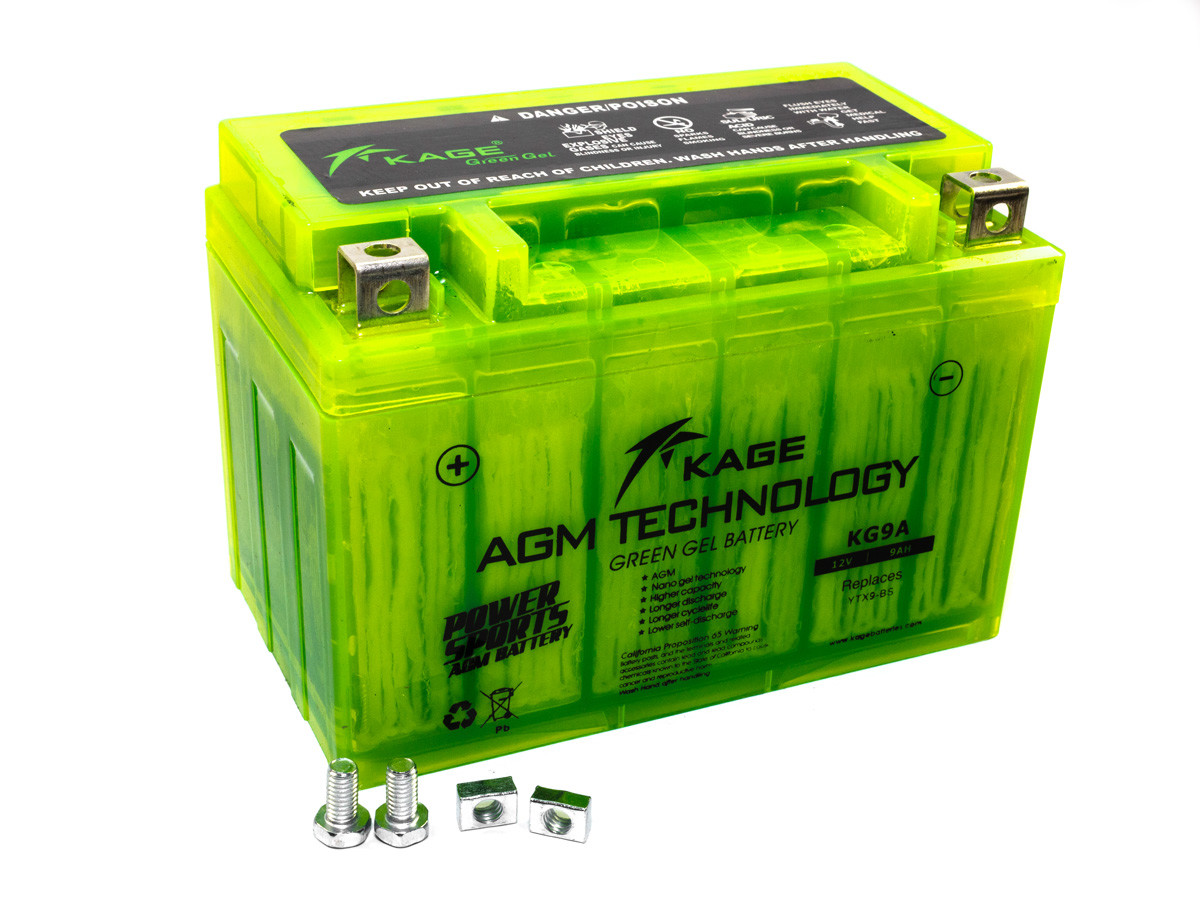 Batterie Green GEL KAGE YTX9-BS für Beta BMW Cagiva Honda Husaberg Kawasaki uvm.