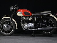 1966 TRIUMPH T120 BONNEVILLE GRENADIER RED  + ALASKAN WHITE