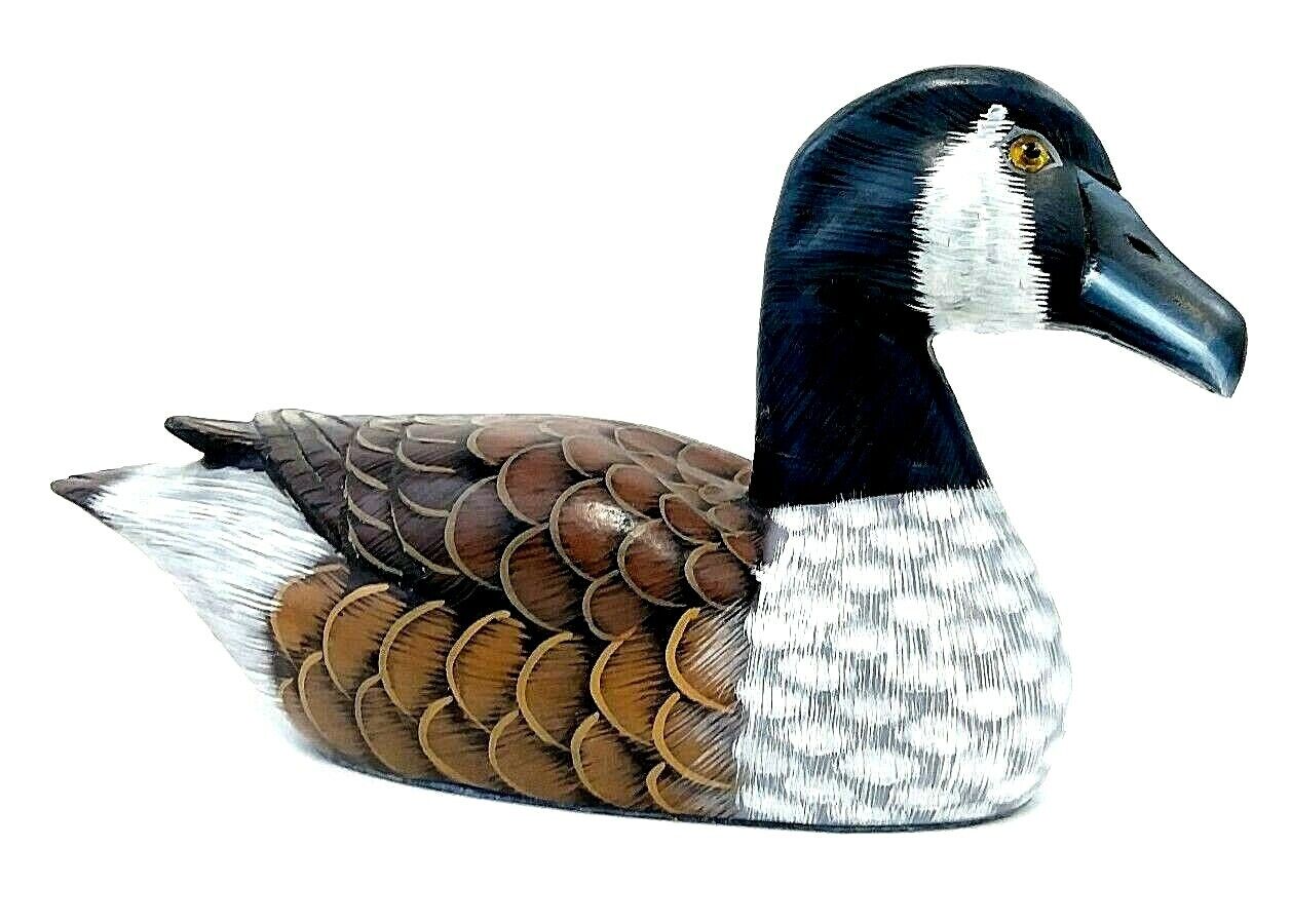 Duck Decoy Sculpture Hand Carved and Painted Felt Bottom 11 x ...