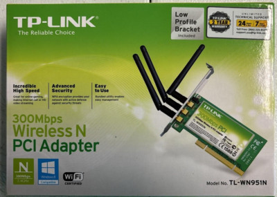 TP-Link N300 Wireless Advanced PCI Adapter (TL-WN951N)