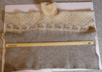 Hilda Ltd Wool Womens Cape Iceland Pullover Deer Print Turtleneck Laine Vierge