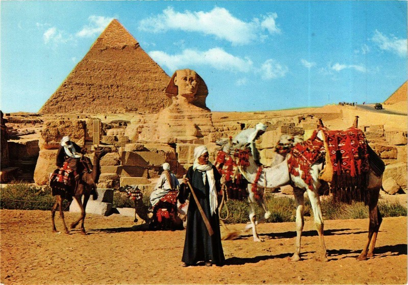 Cpm Lehnert & Landrock 62 Giza - Great Sphinx - Khephren Pyramid Egypt (917674)