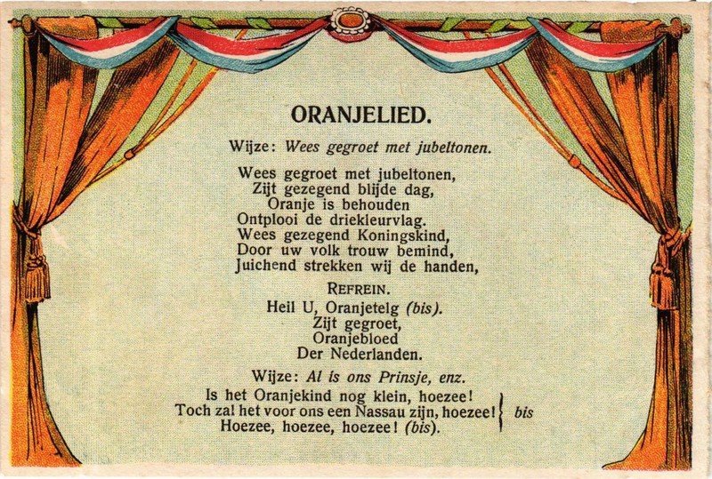 Cpa Ak Oranjelied Dutch Royalty (872965)