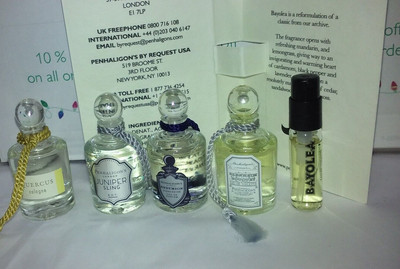 Penhaligon's  sling, bayolea, blenheim bouquet, endymion  miniature set