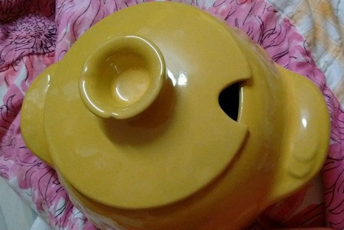 Frankoma pottery  #245  Yellow soup crock with lid very nice