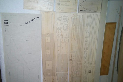 Vintage Scientific Wood Ship Model The Sea Witch Flipper Ship 27 and 1/4