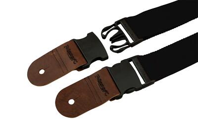 Folkcraft  Quick-Release 2'' Wide Dulcimer/Ukulele Strap, Black