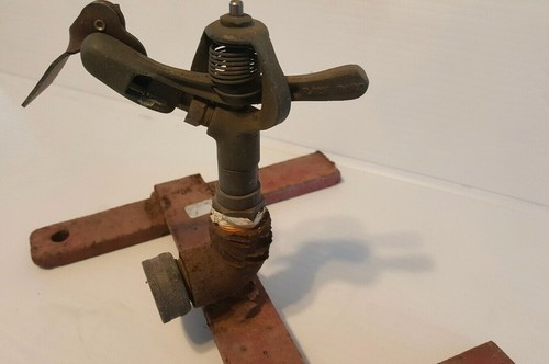 Vintage Rain Bird No 20 Full Circle Brass Impact Water Sprinkler Iron