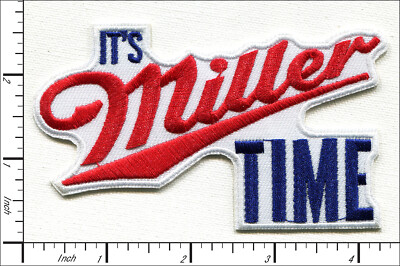 24 Pcs Embroidered Iron on patches It's Miller Time 110x60mm AP065Li2