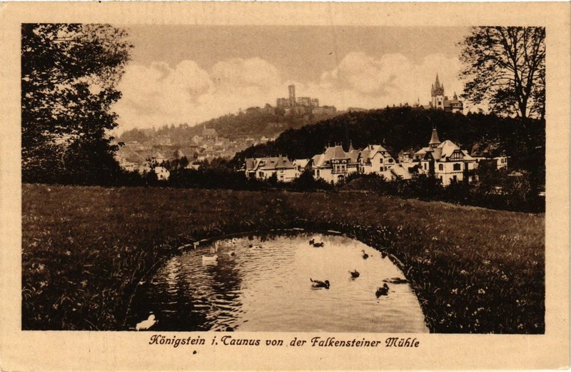 Cpa Ak Konigstein- Von Der Falkensteiner Muhle Germany (949008)