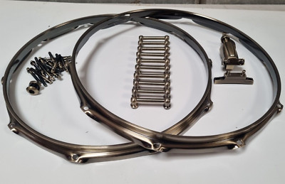 DFP 14''  Snare Drum Hardware Set - Antique Brass, Hoops, Lugs, Throw Off