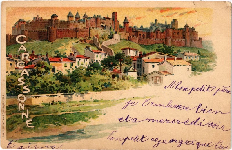 Cpa Lastours (Aude) - Vue Pittoresque De L'ÃGlise (249904)