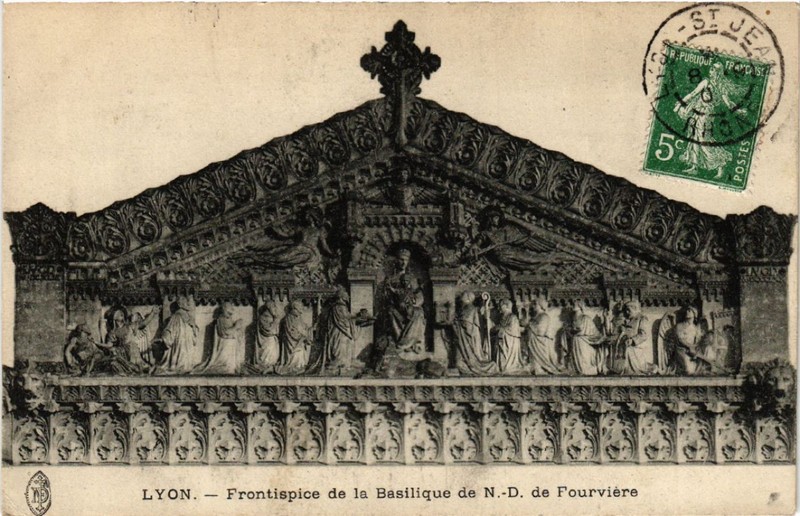 Cpa Lyon - Frontispice De La Basilique De N.-D. De Fourviere (426850)