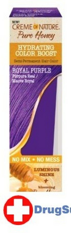BL Creme Of Nature Pure Honey Color Boost Royal Purple 3 oz - THREE PACK