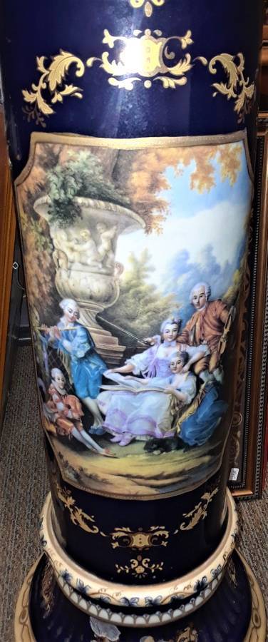 Set of 2 Vintage Dresden Large Pedestals