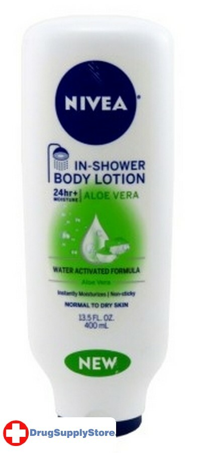 BL Nivea Lotion In-Shower Aloe Vera Water Activated 13.5 oz - THREE PACK