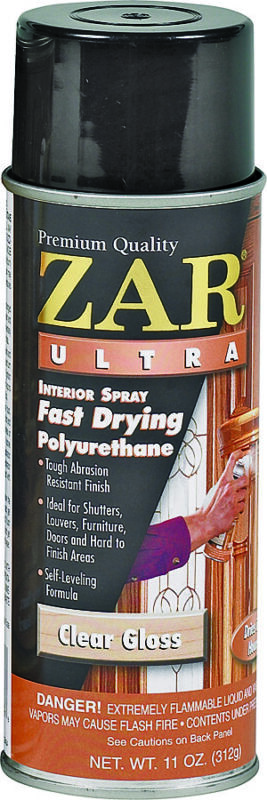 ZAR 32807 11 oz Clear Gloss Fast Drying Ultra Interior Polyurethane Spray