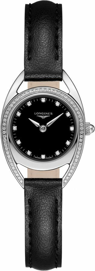 LONGINES(ロンジン)Equestrian Collection Diamond Ladies Watch Longines Equestrian Collection Black Dial &Quartz Steel