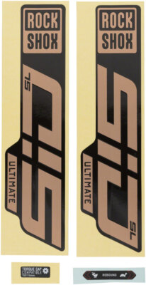 Rockshox Fork Decal Kit - SID SL Ultimate, 27.5''/29'', Matte Copper Foil/High