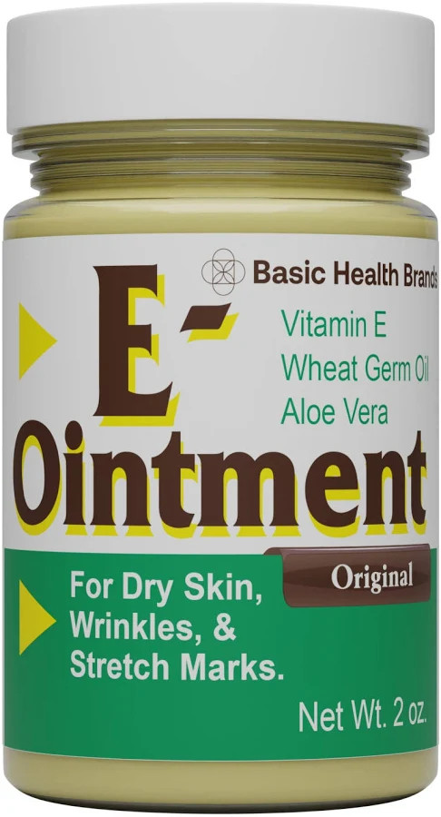 Basic Health Brands Vitamin E Ointment For Dry Skin and Wrinkles 2 Oz 6 Pack
