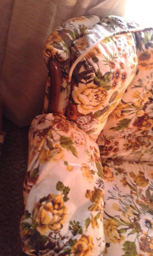 Vintage Antique Couch Sofa Floral Patterned Solid Wood Local Pickup  Upstate NY