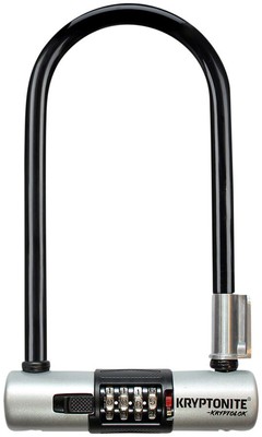 Kryptonite KryptoLok U-Lock - 4 x 9'', 4-Digit Combination, Black, Includes