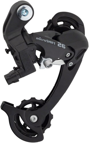 microSHIFT M26 Rear Derailleur - 7,8 Speed, Long Cage, Black