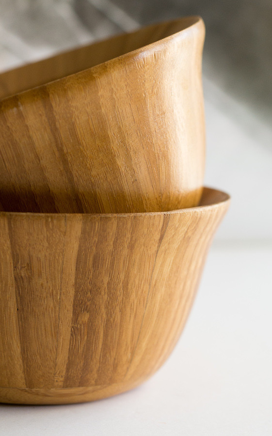 Bamboo Salad Bowls Small Set of Two Better Homes & Garden Brand