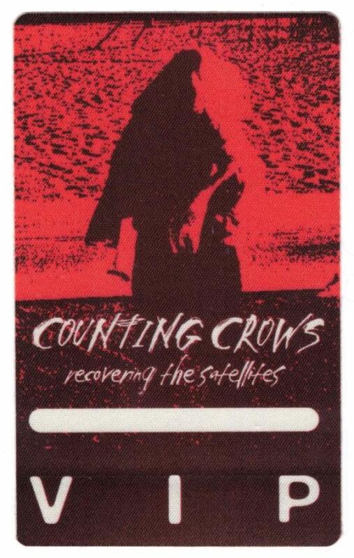 Counting Crows Recovering the Satellites Tour. Cloth V.I.P. Backstage Pass. OTTO