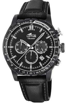 Lotus Reloj para Hombre Deporte 18588/4 Pulsera de Cuero R Negro UL18588/4