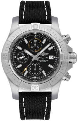 Breitling Avenger Chronograph Steel Luxury Black Dial Mens Watch Online Sale