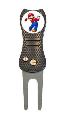 Super Mario Nintendo Golf Ball Marker + Switchblade Divot Tool Gift