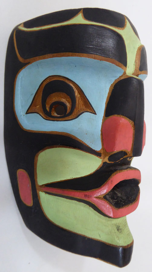 Northwest Coast VINTAGE Portrait Mask Master Carver Matilpi Signed Aboriginal