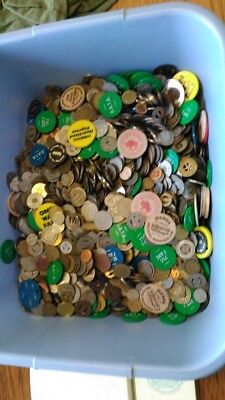 Lot of 8 ounces - half pound - 1/2 lb - of transit tokens
