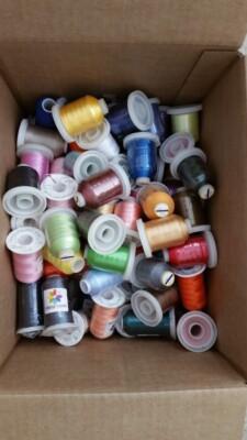 Lot of 40 LARGE Cones Polyester Embroidery Machine Thread 40 WT.  Grab a Bag!!!!