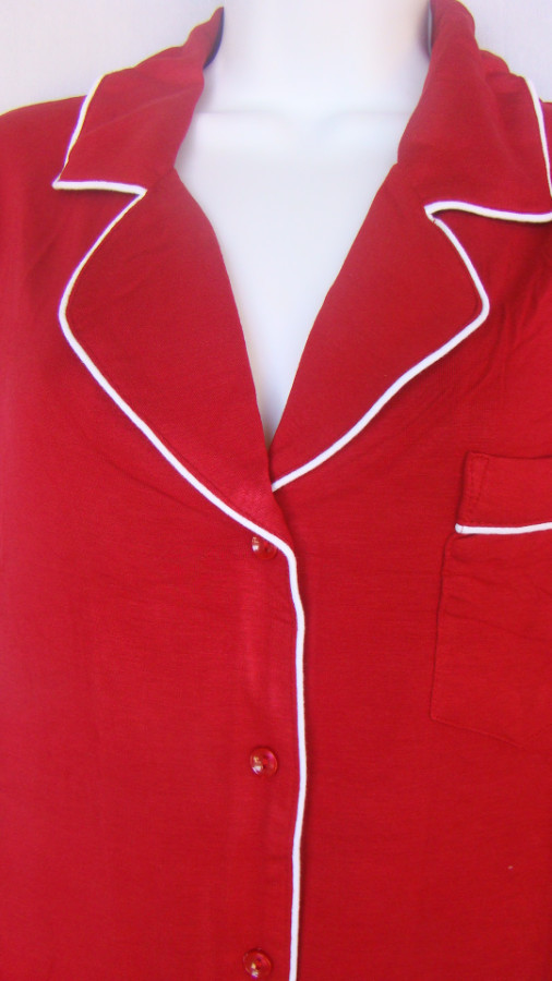 CYNTHIA ROWLEY Size L Red Nightshirt Nightgown Sleepshirt NWT SOFT!