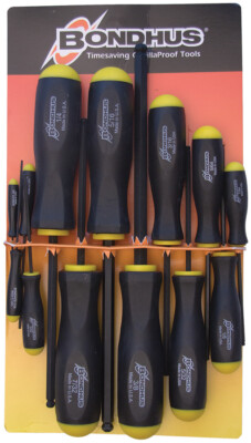 13pc Set Hex Ball Driver ScrewDrivers .050-3/8'' ProGuard  Bondhus USA 10637
