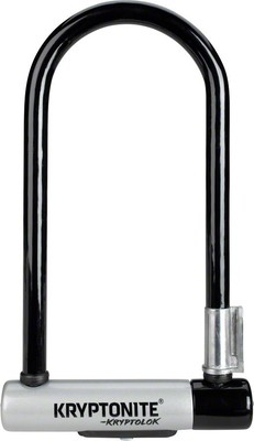 Kryptonite KryptoLok U-Lock - 4 x 9'', Keyed, Black, Includes bracket