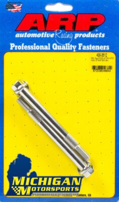 ARP 430-3512 LS1 Starter Bolts Long Style Polished Stainless LS 4.8 5.3 6.0 6.2