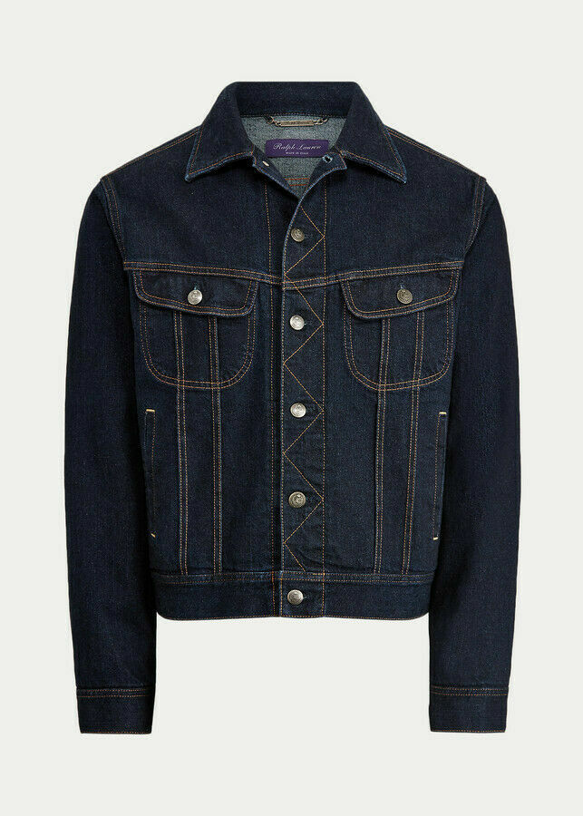 【RALPH LAUREN】PURPLE LABEL シルバー 箔 DENIM Ralph Lauren Purple Label Slim Stretch Selvedge Denim