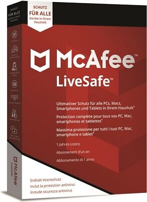 McAfee LiveSafe 2023 / 1PC -  Unlimited PCs / 1 - 3 Jahre / ESD / NEU GLOBAL